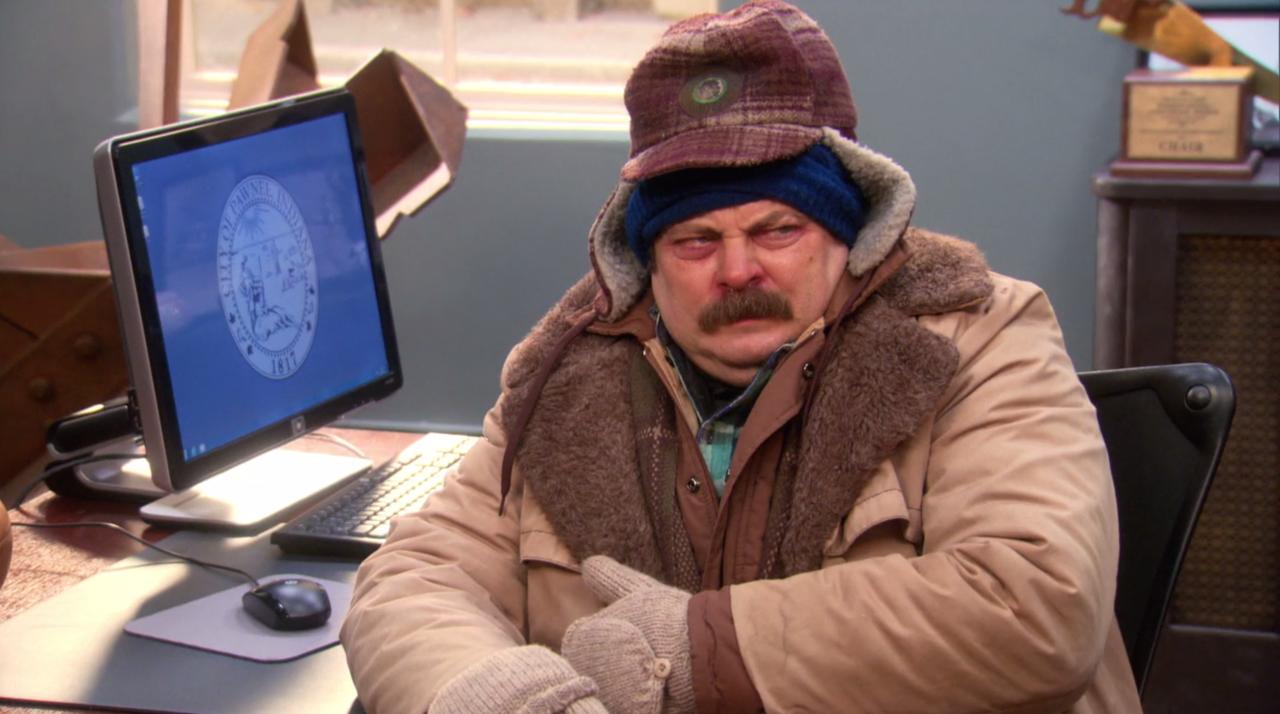 When the Office Temperature is Set to Elsa.