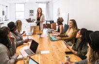 women employees meeting