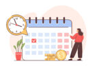 calendar with checked day for national payroll week