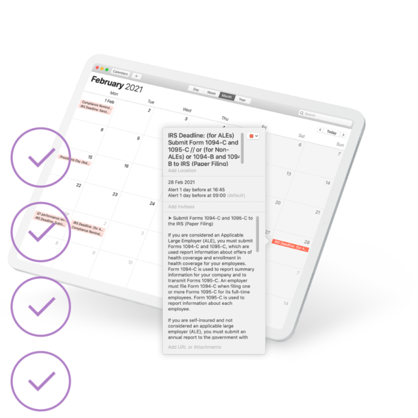 2021 HR Compliance Calendar Zenefits